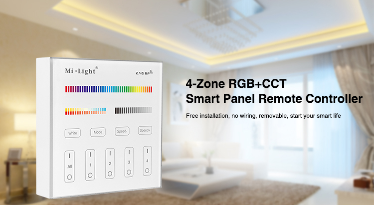 4-Zone RGB+CCT Smart Panel Remote Controller - B4